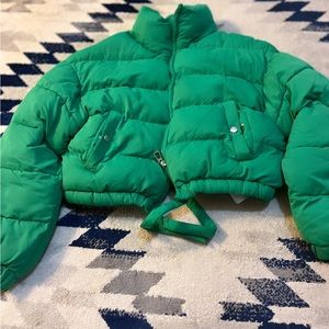 COPY - Green crop puffer coat